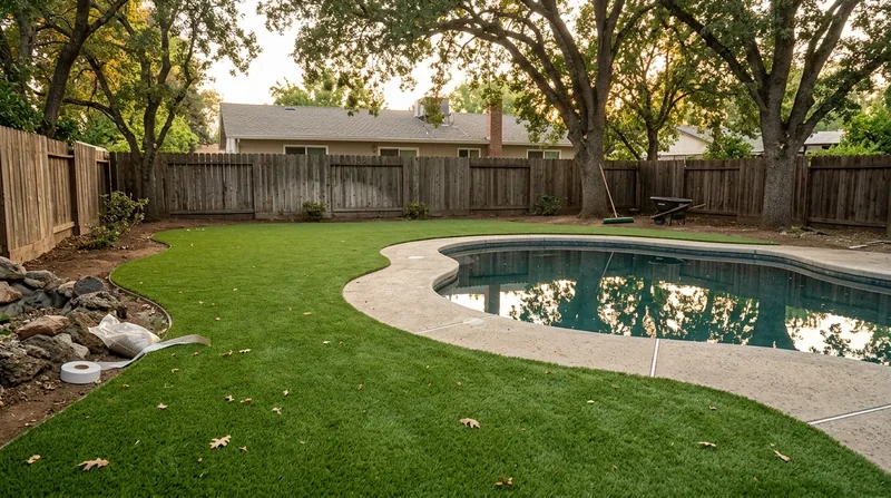 Pool Surround Turf Stockton